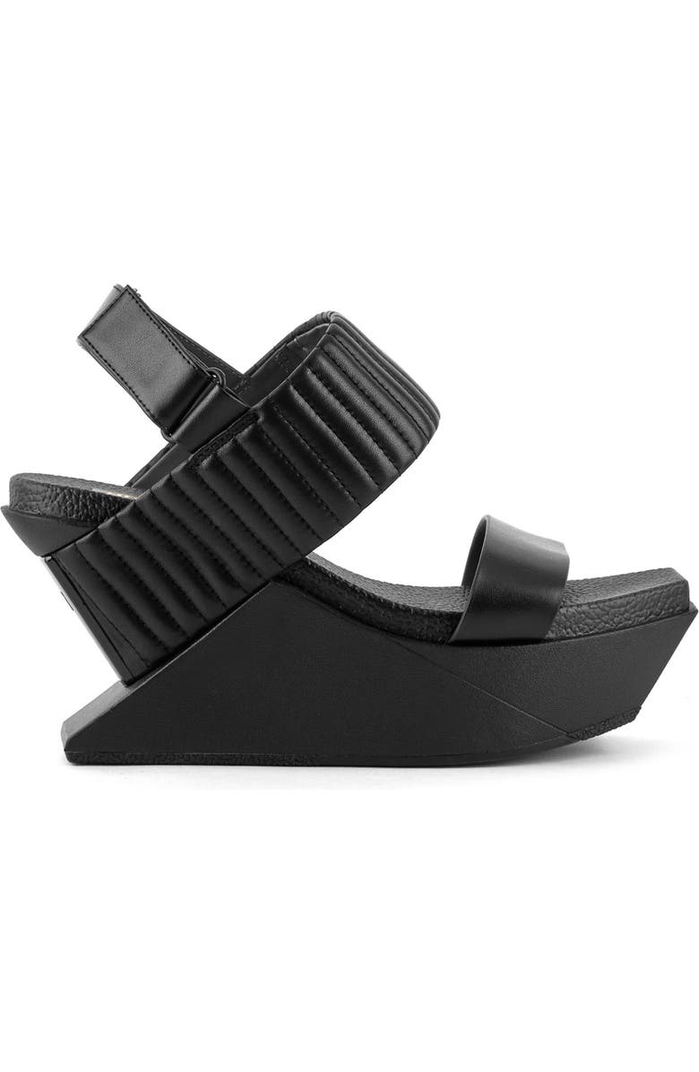 United Nude Delta Wedge Puffier Sandals, Main, color, Black
