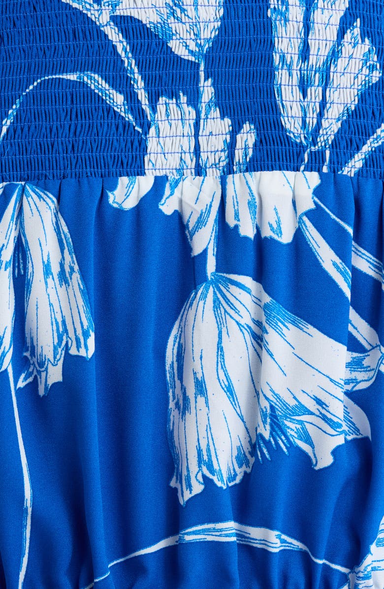 SUGARLIPS Amanlia Floral Keila Long Sleeve Smocked Yoke Midi Dress, Alternate, color, 