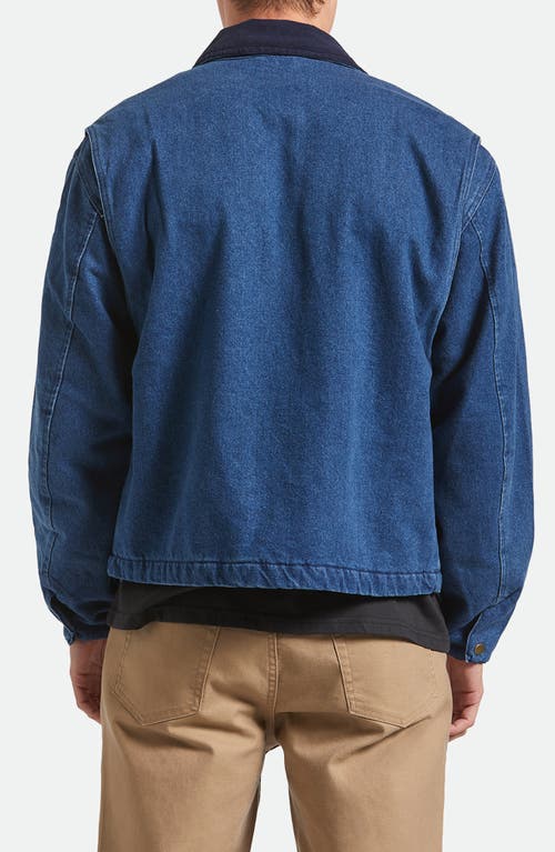 Brixton Altered Threads Garage Mechanic Denim Jacket In Blue