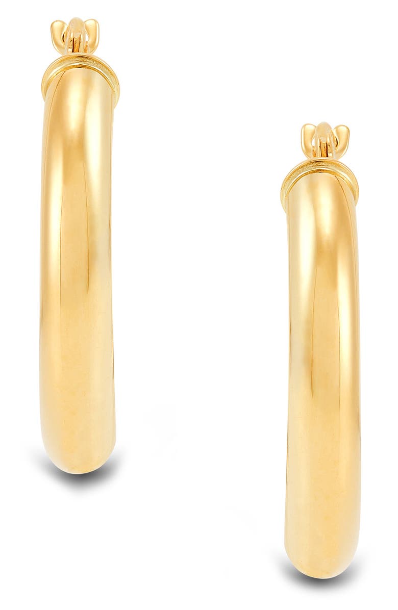 Frankie & Zoe Textured Hoop Earrings Set, Alternate, color, Yellow Gold