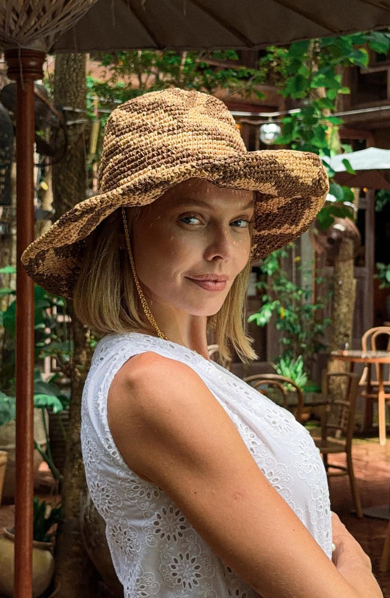 BRUNNA.CO The Zenda Wide Brim Raffia Rancher Hat, Alternate, color, Brown