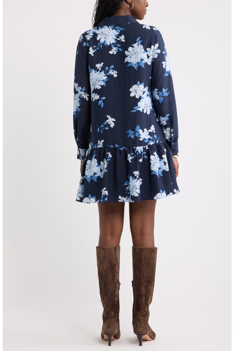 Tiered Minidress, Alternate, color, NAVY- BLUE ALLIE FLORAL