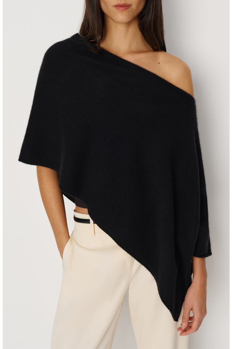 Alden Cashmere Poncho, Main, color, BLACK