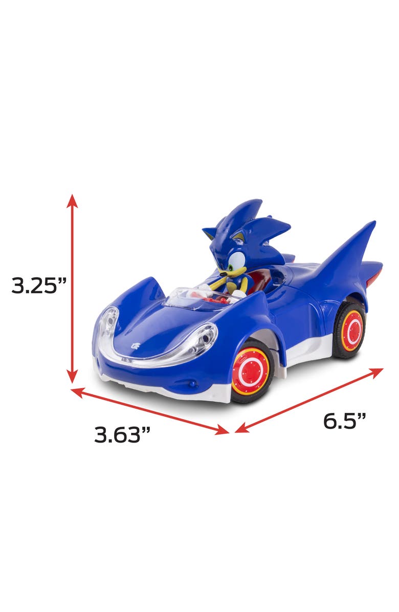 Sonic & Sega All-Stars Racing RC Sonic,128 Scale 2.4GHz Remote Controlled Car, Alternate, color, Multicolored