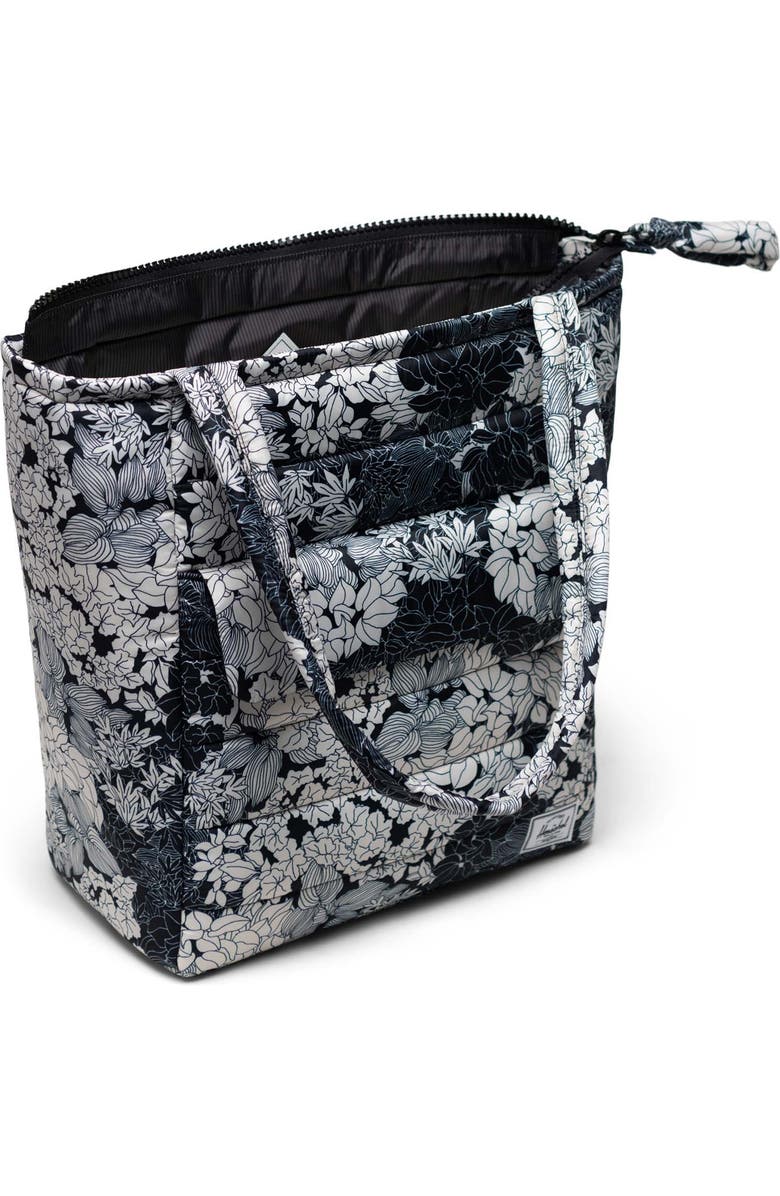 Herschel Supply Co. Retreat Quilted Floral Print Recycled Twill Tote, Alternate, color,