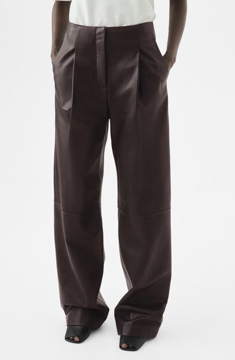 Selection Leather Straight Leg Pants