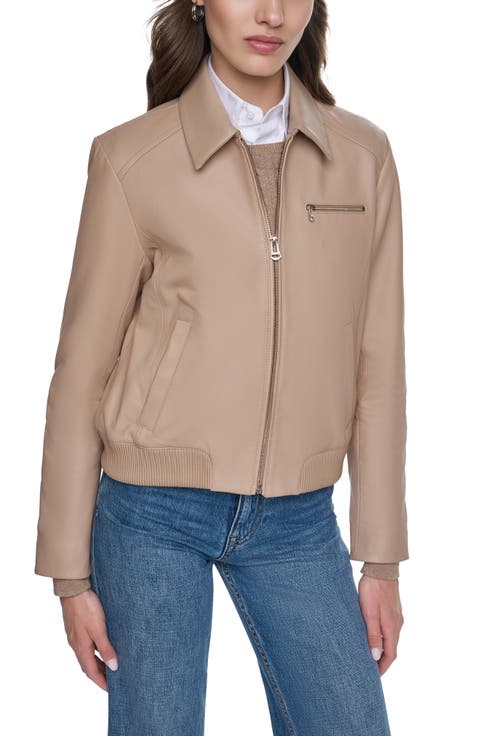 Leather Bomber Jacket