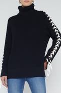 L'AGENCE Nola Lace Up Turtleneck Sweater