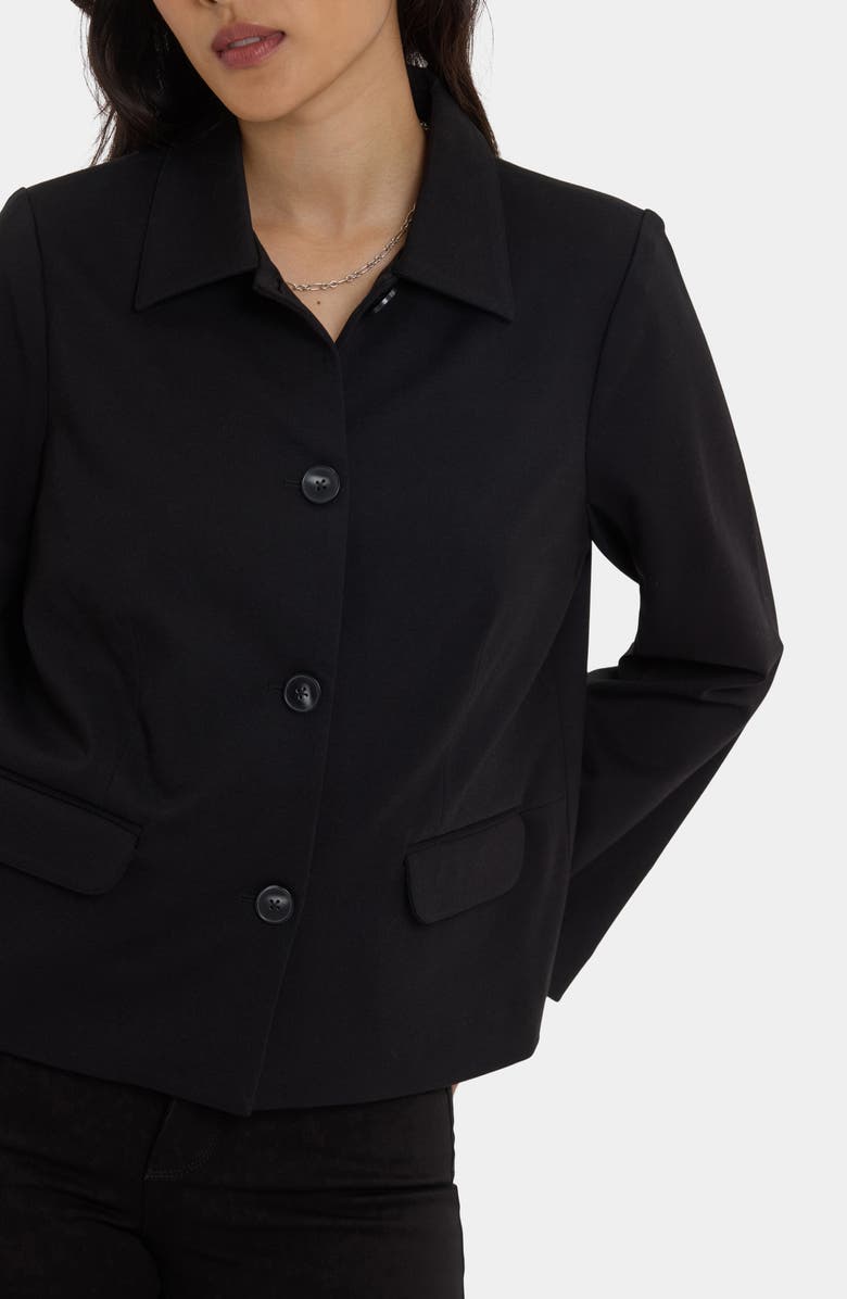 NYDJ Meredith Ponte Jacket, Alternate, color, Black