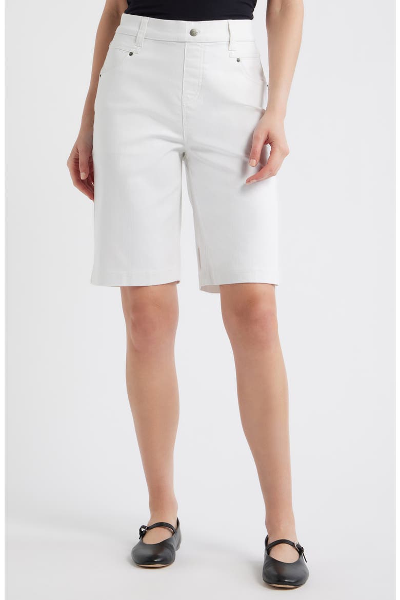 Mid Rise Bermuda Shorts, Main, color, WHITE