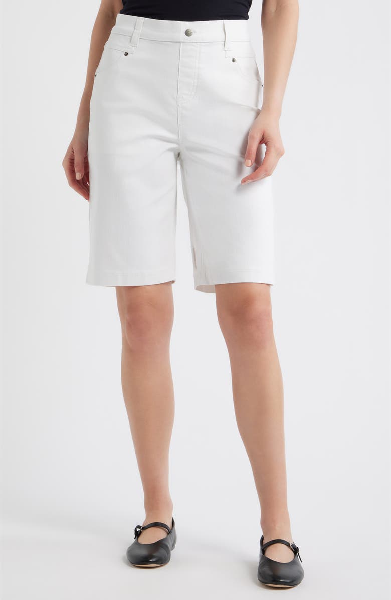 Hue Mid Rise Bermuda Shorts, Main, color, White