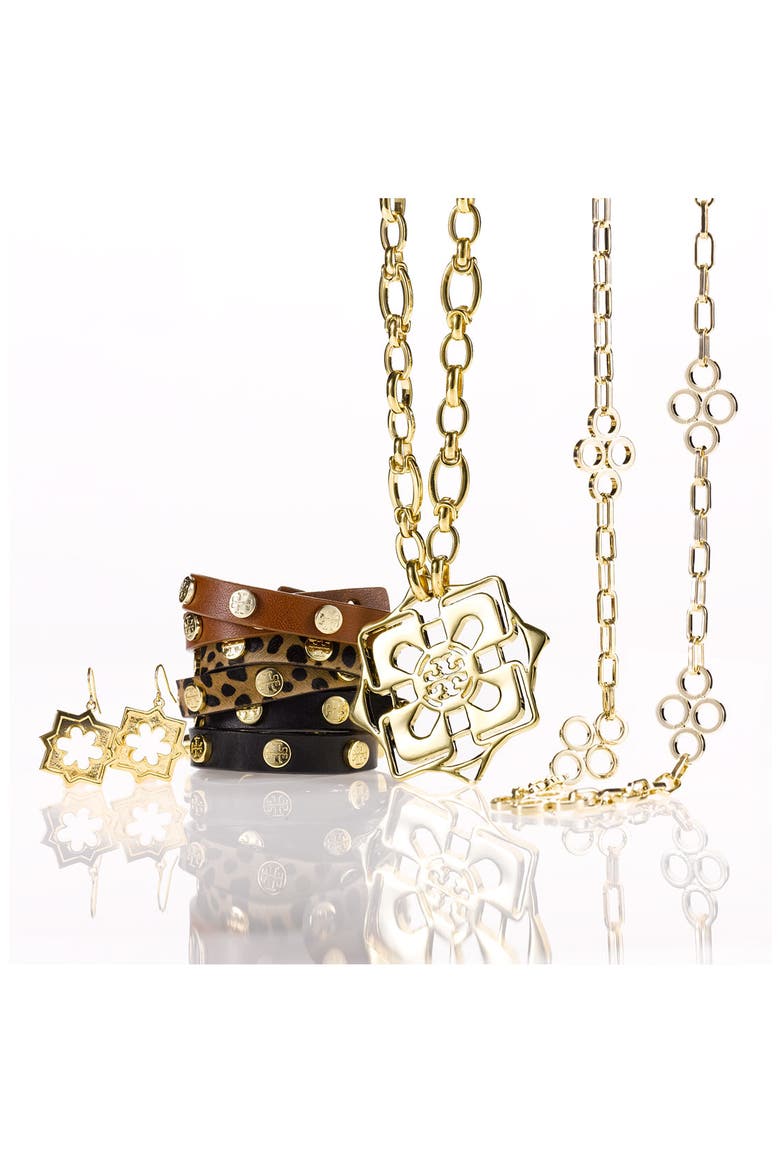 Double Wrap Logo Bracelet, Alternate, color, AGED VACHETTA