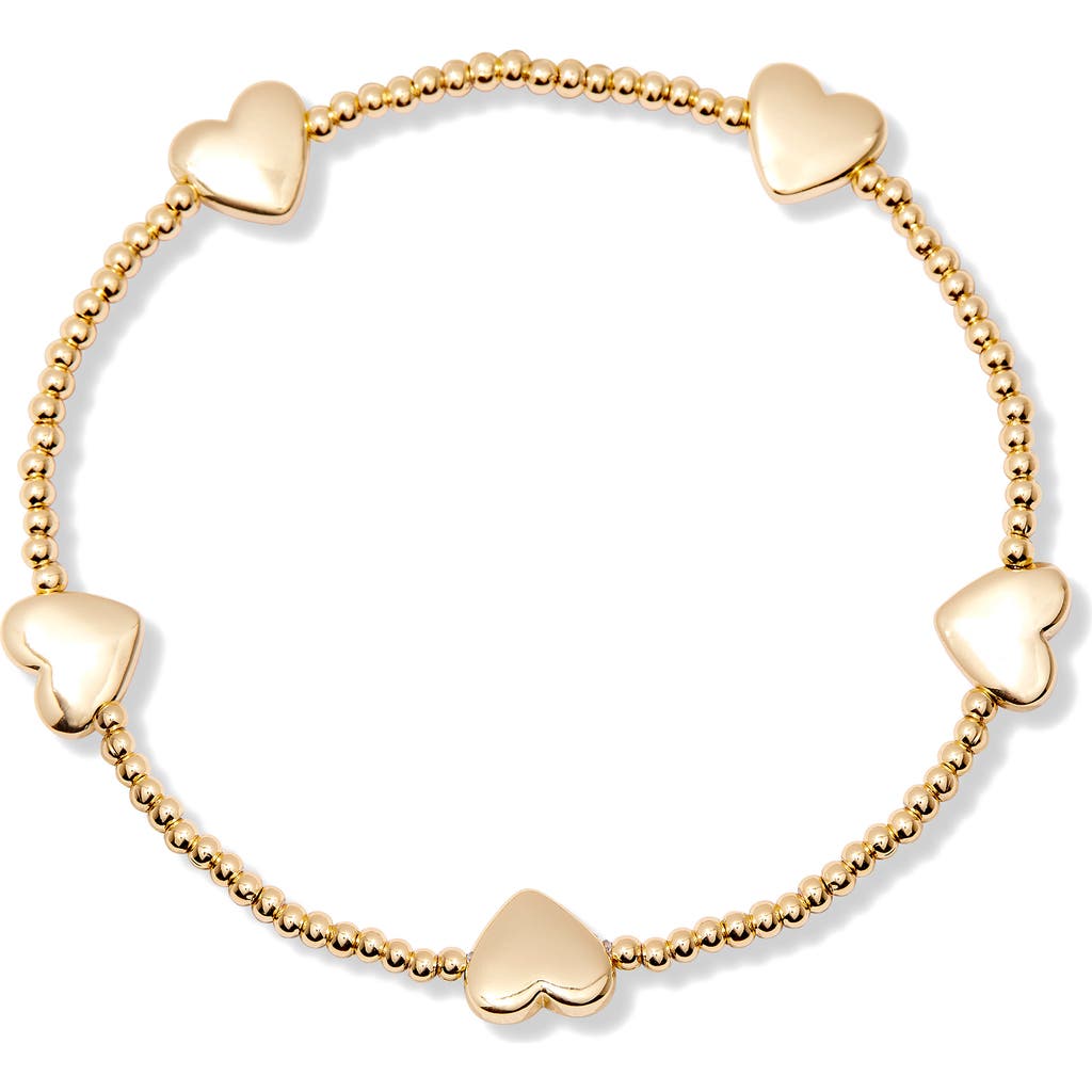 Brook & York Brook And York Rylee Heart Beaded Bracelet In Gold