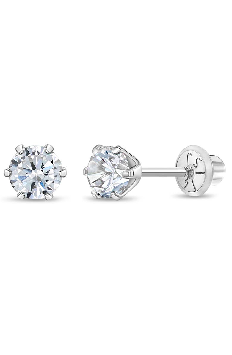 In Season Jewelry 14k Classic Solitaire Earrings, Main, color, April