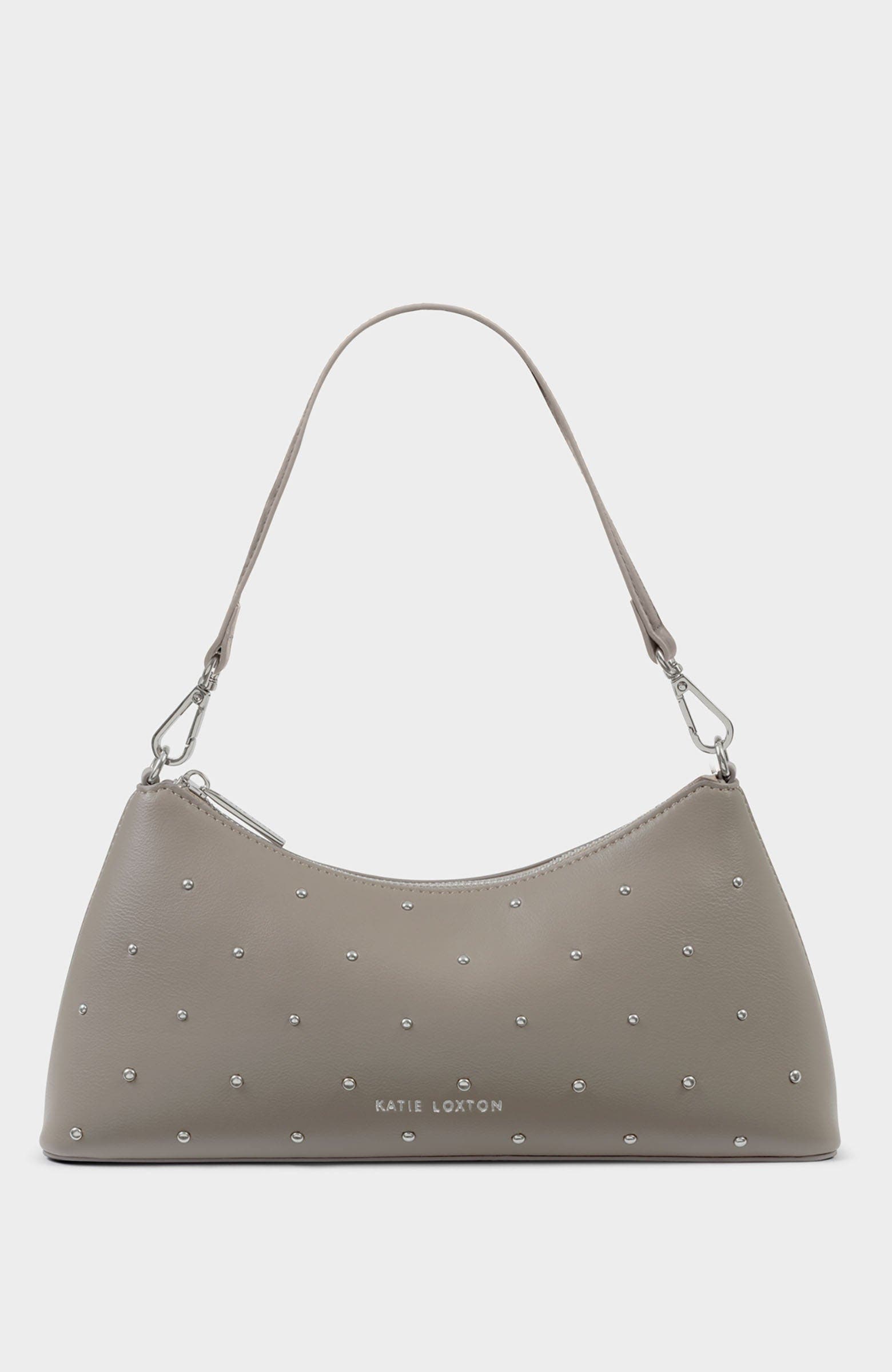 Miley Small Shoulder Bag, Main, color, Silver Mink Studded