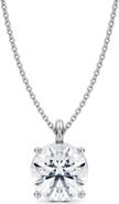 ALLUREZ Round Solitaire Lab Diamond Pendant Necklace 14K 3.50ct