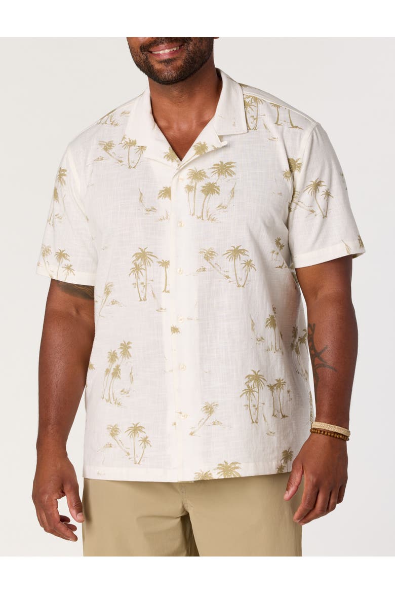 Big & Tall Printed Camp Shirt, Main, color, SAIL WHITE