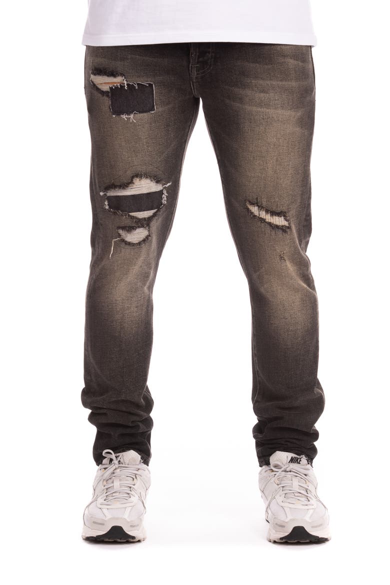 BB Zenith Distressed Jeans, Main, color, CRUX BLACK
