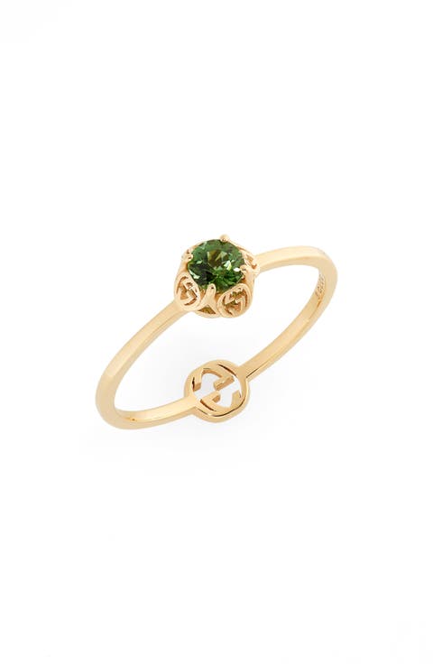Interlocking G Tourmaline Ring