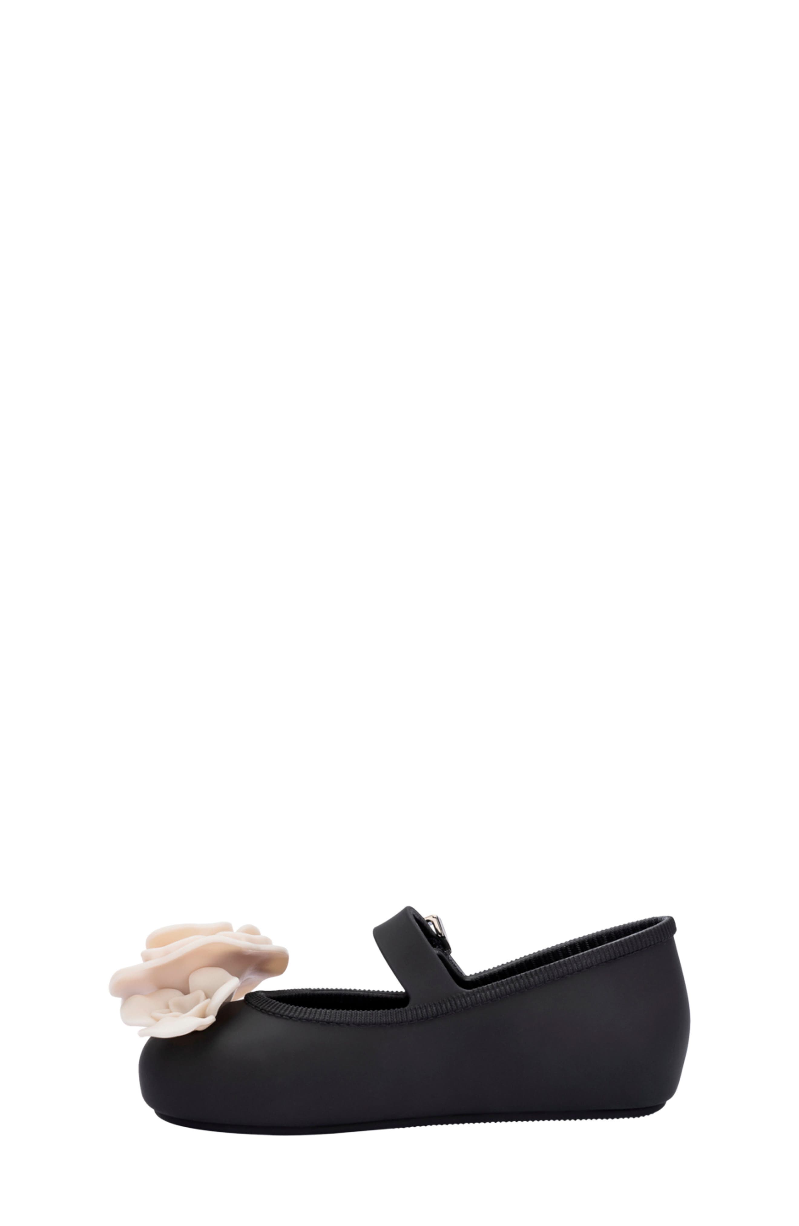 Mini Melissa Kids' Soft Ballerina Mary Jane Flat, Alternate, color, Black