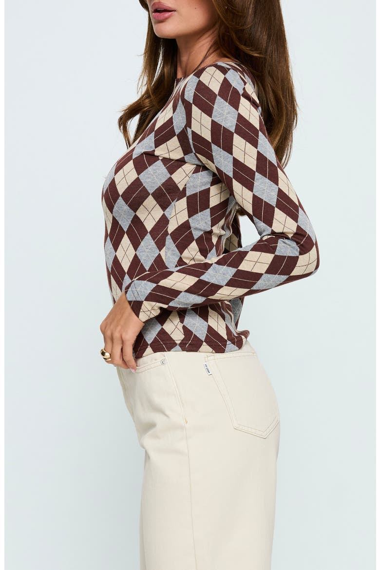 Shonna Long Sleeve Argyle Top, Alternate, color, ARGYLE