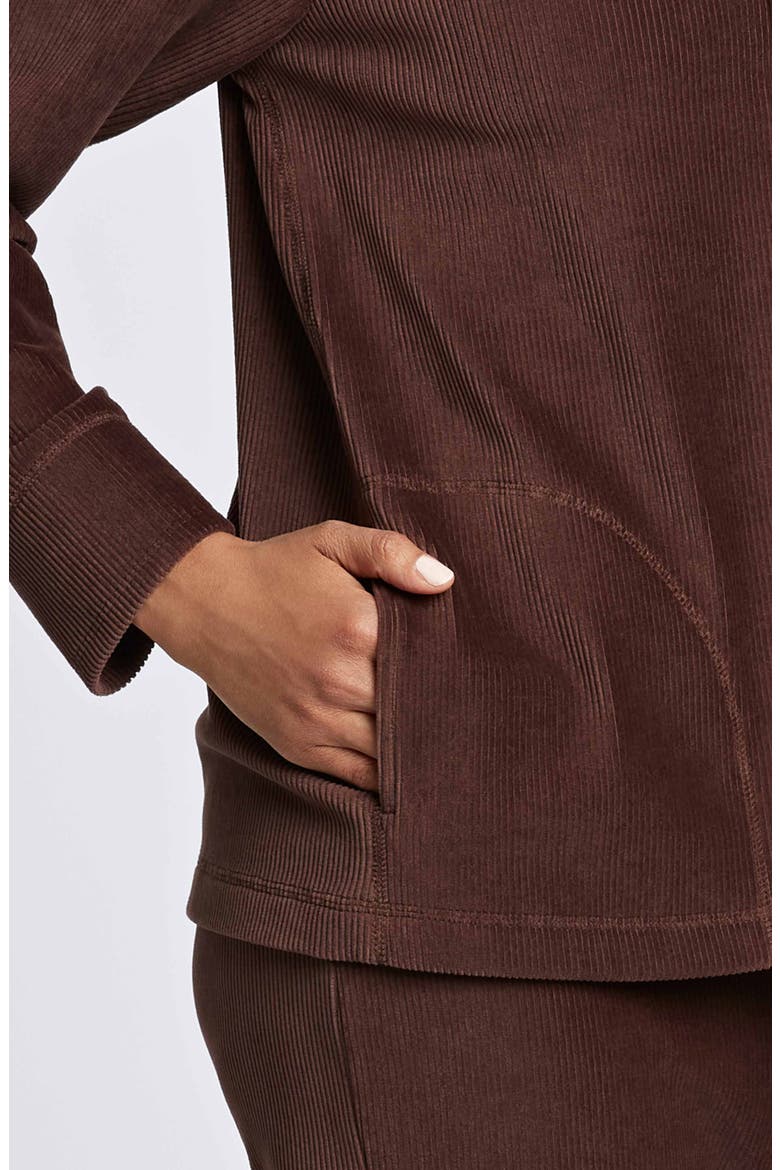 Sammy Corduroy Polo Sweater, Alternate, color, CHOCOLATE