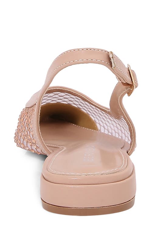 BERNESS BERNESS KENNA RHINESTONE FISHNET SLINGBACK POINTED TOE SKIMMER FLAT