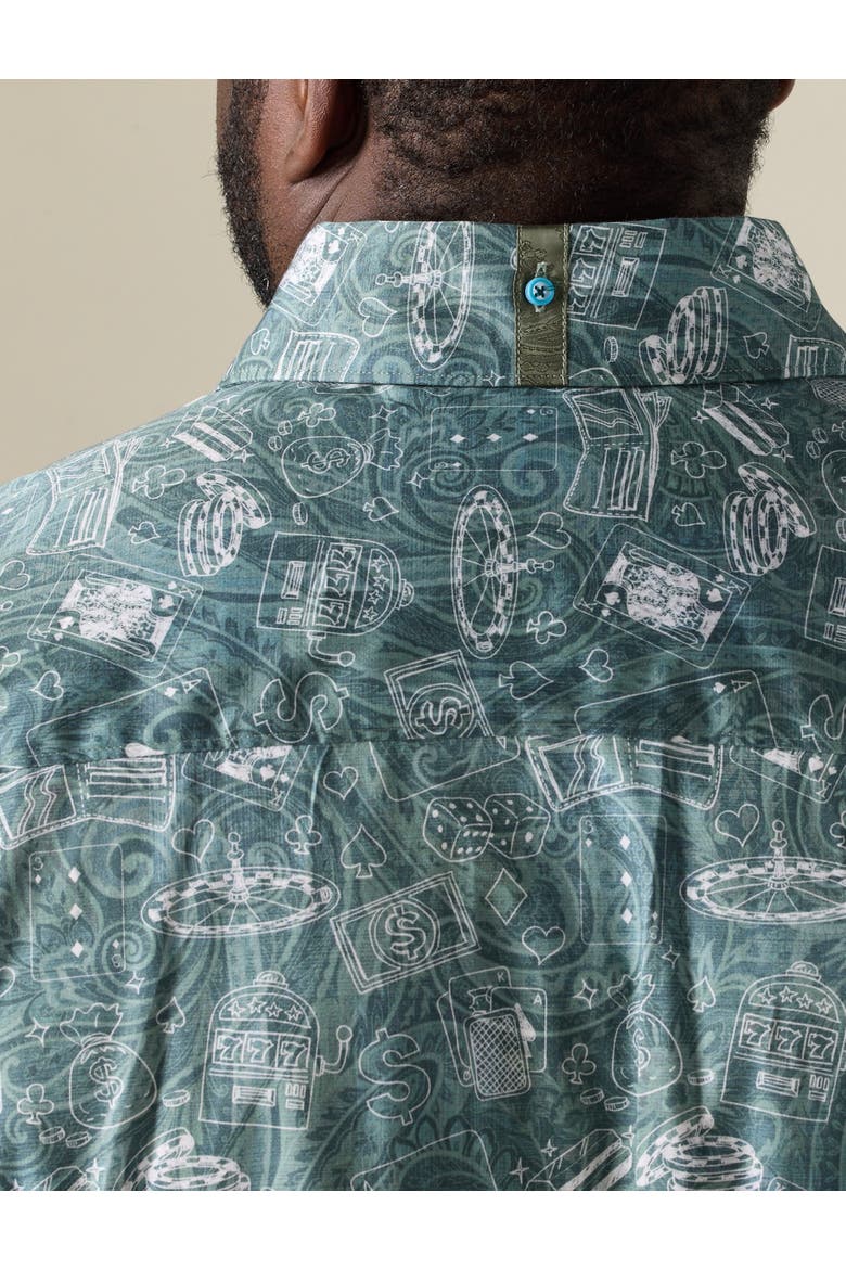 Big & Tall  The Vault Sport Shirt, Alternate, color, EMERALD