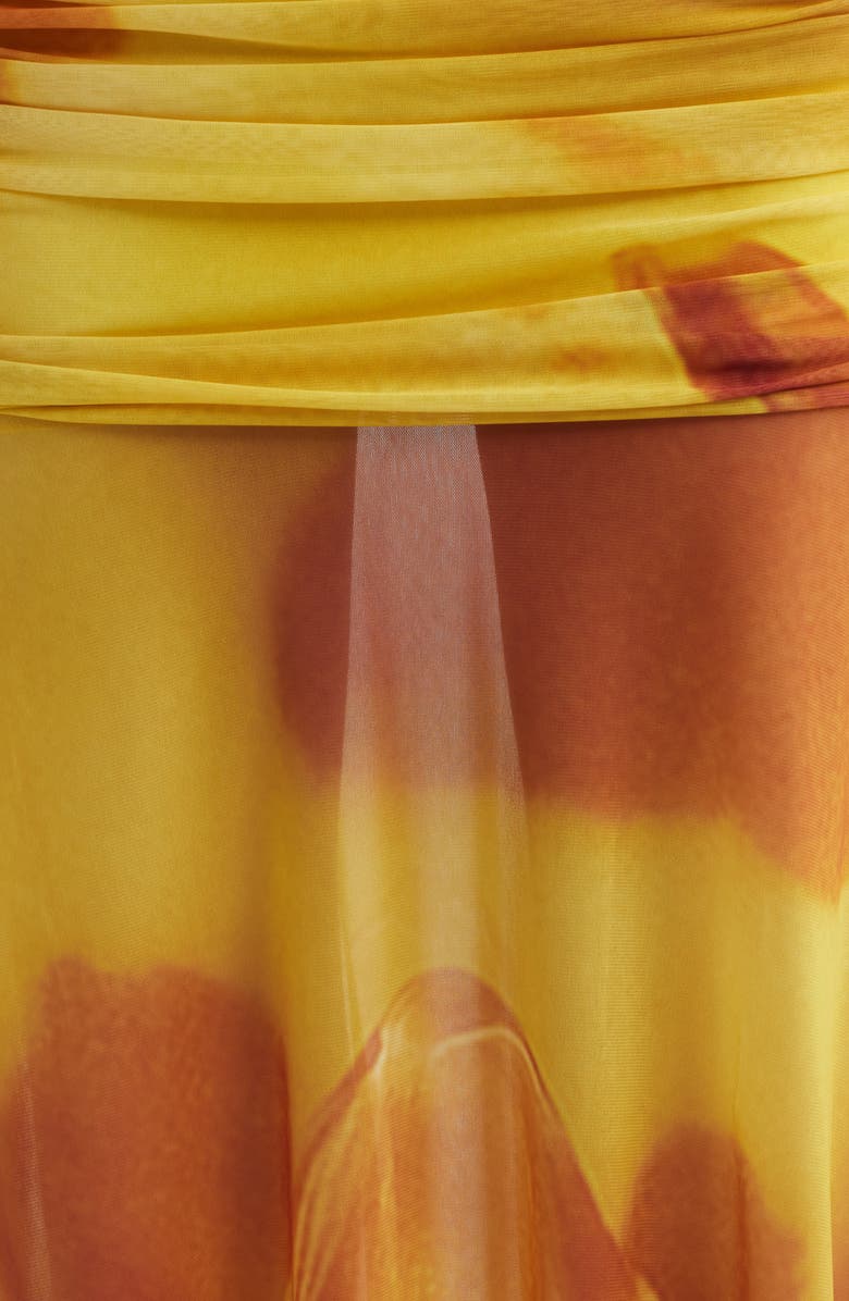 Feners Susurro Print Semi Sheer Maxi Skirt, Alternate, color, Soleil