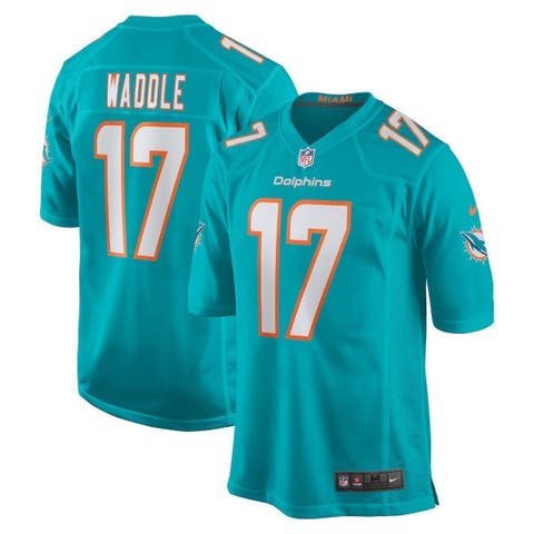 Men's Nike Jaylen Waddle Aqua Miami Dolphins Game Jersey