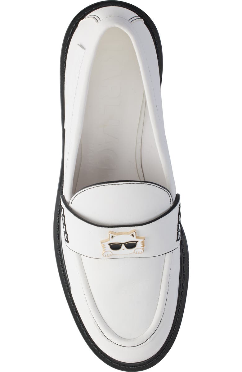 KARL LAGERFELD PARIS Riya Cat Loafer, Alternate, color, Bright White