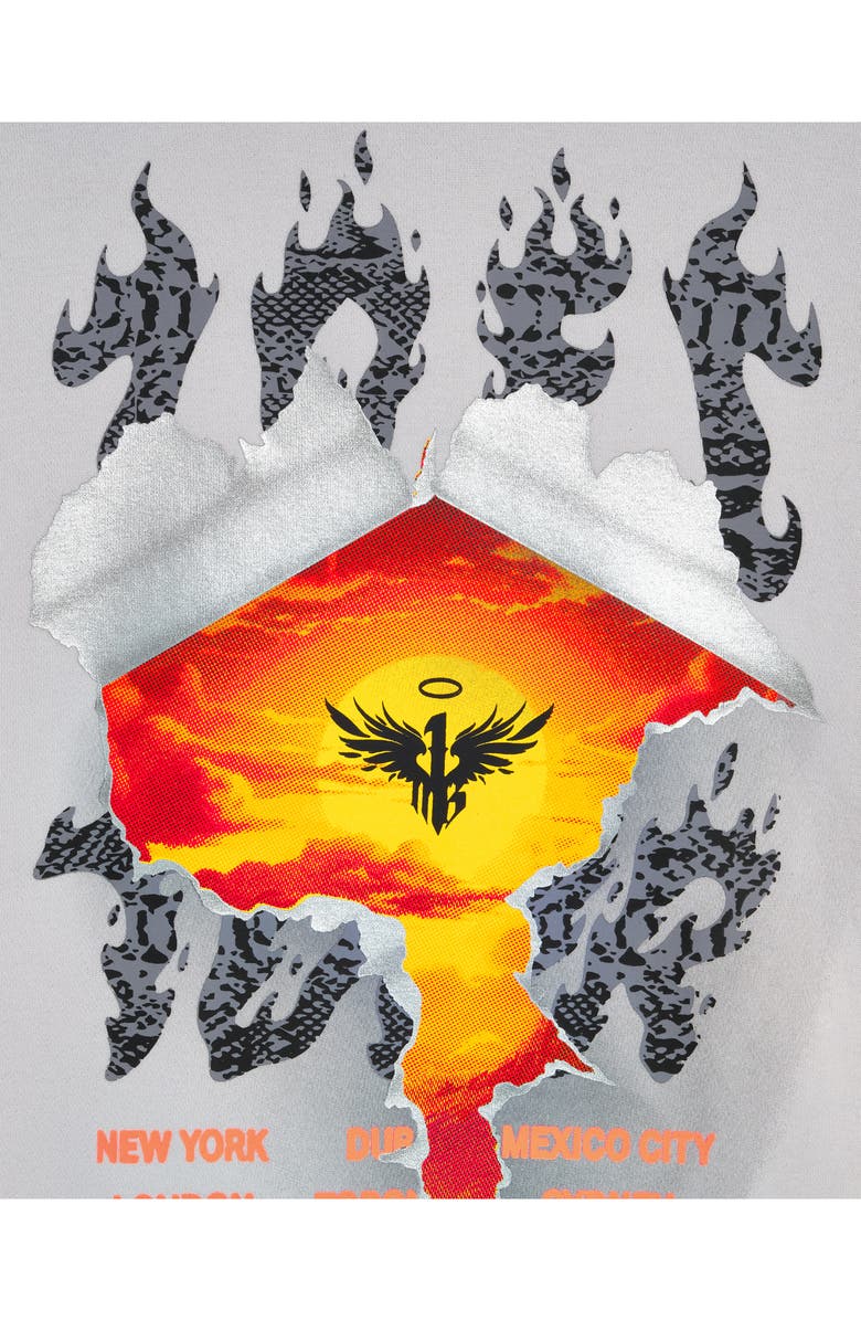 PUMA Kids' LeMelo x Shine Graphic Hoodie, Alternate, color, Grey/ White