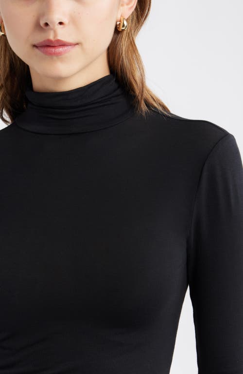 Open Edit Knit Turtleneck In Black