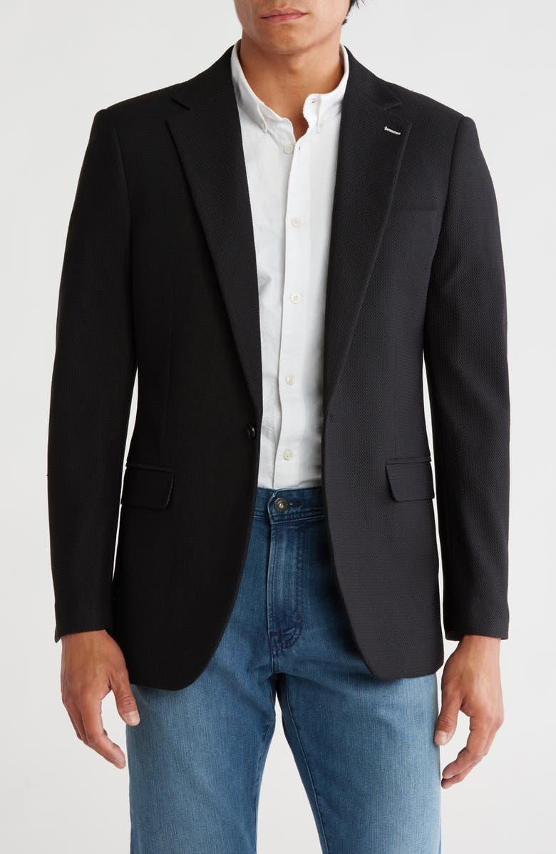 T.R. PREMIUM Slim Fit Fashion Blazer, Main, color, Black