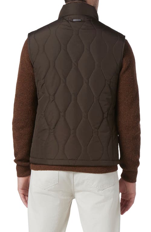 Andrew Marc Hampden Quilt Vest In Green