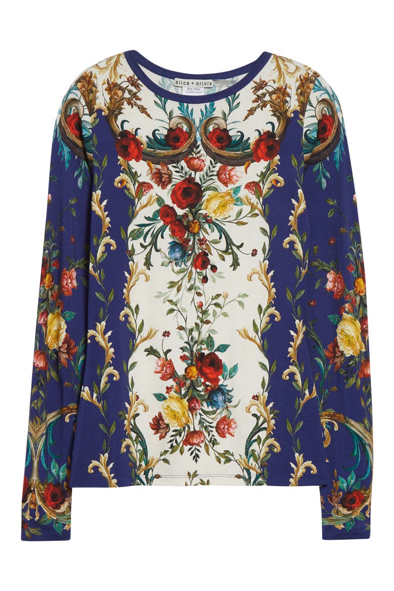 Delaina Long Sleeve Top, Alternate, color, GILDED ROSE