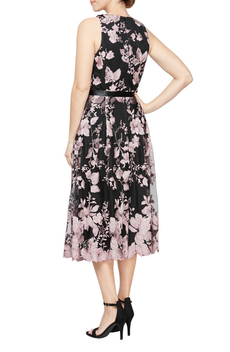 Alex & Eve Embroidered Sleeveless Midi Dress, Alternate, color,