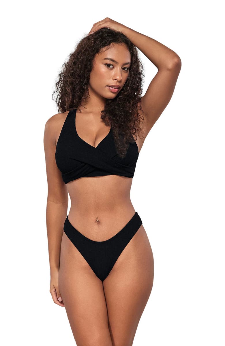 Pacifica by Sunsets Mirabella Bikini Swimsuit Top - D Cup, Main, color, Black Pacifica