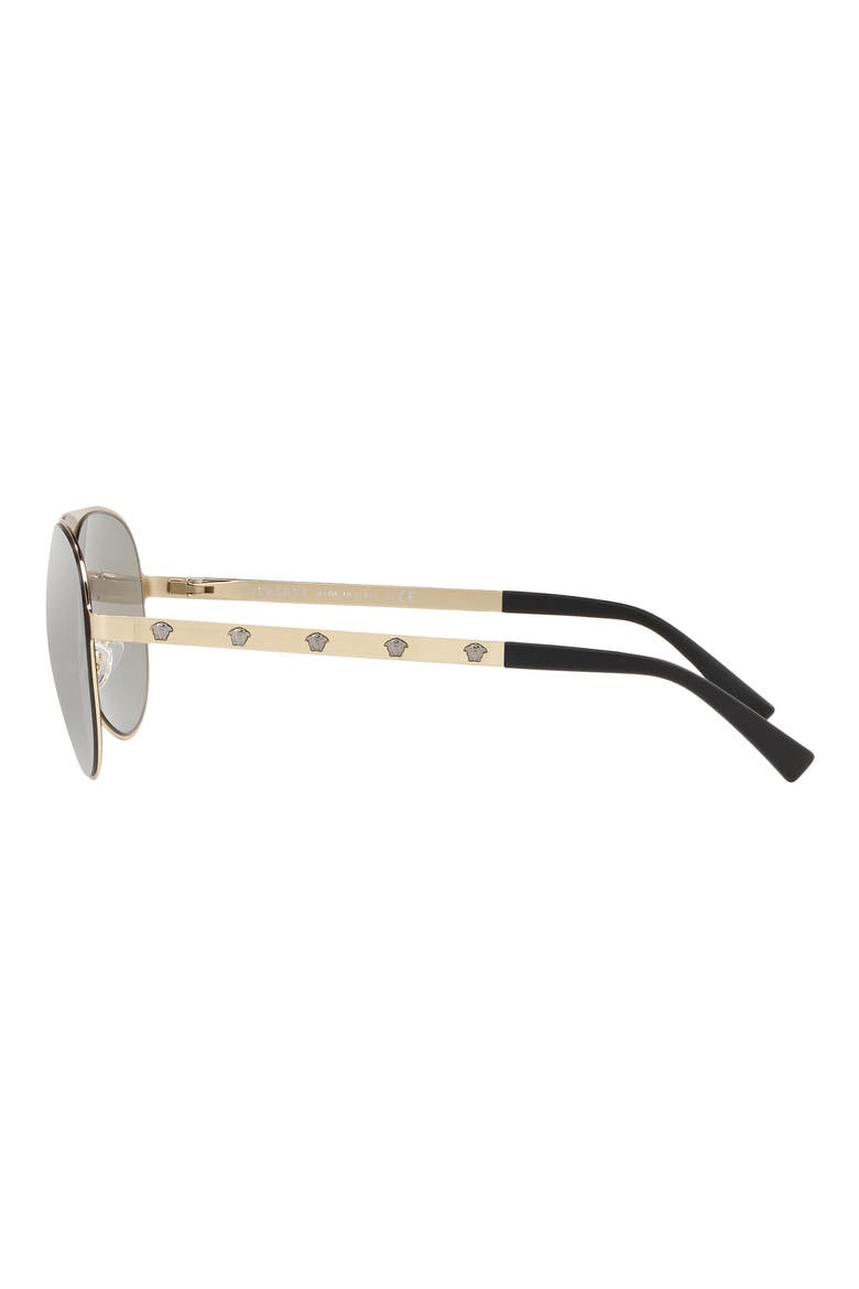 59mm Polarized Aviator Sunglasses, Alternate, color, GREY SILVER/ YELLOW GOLD