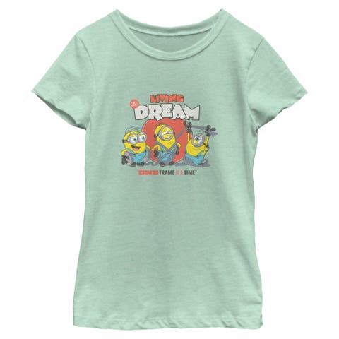 Girl's Minions & Monsters Living The Dream  Graphic T-Shirt