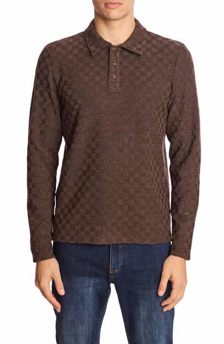 PAISLEY & GRAY Check Long Sleeve Polo