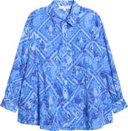 SUGARLIPS Nala Regie Print Cotton Button-Up Shirt