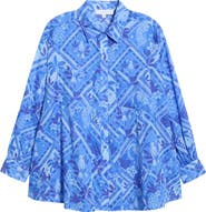 SUGARLIPS Nala Regie Print Cotton Button-Up Shirt