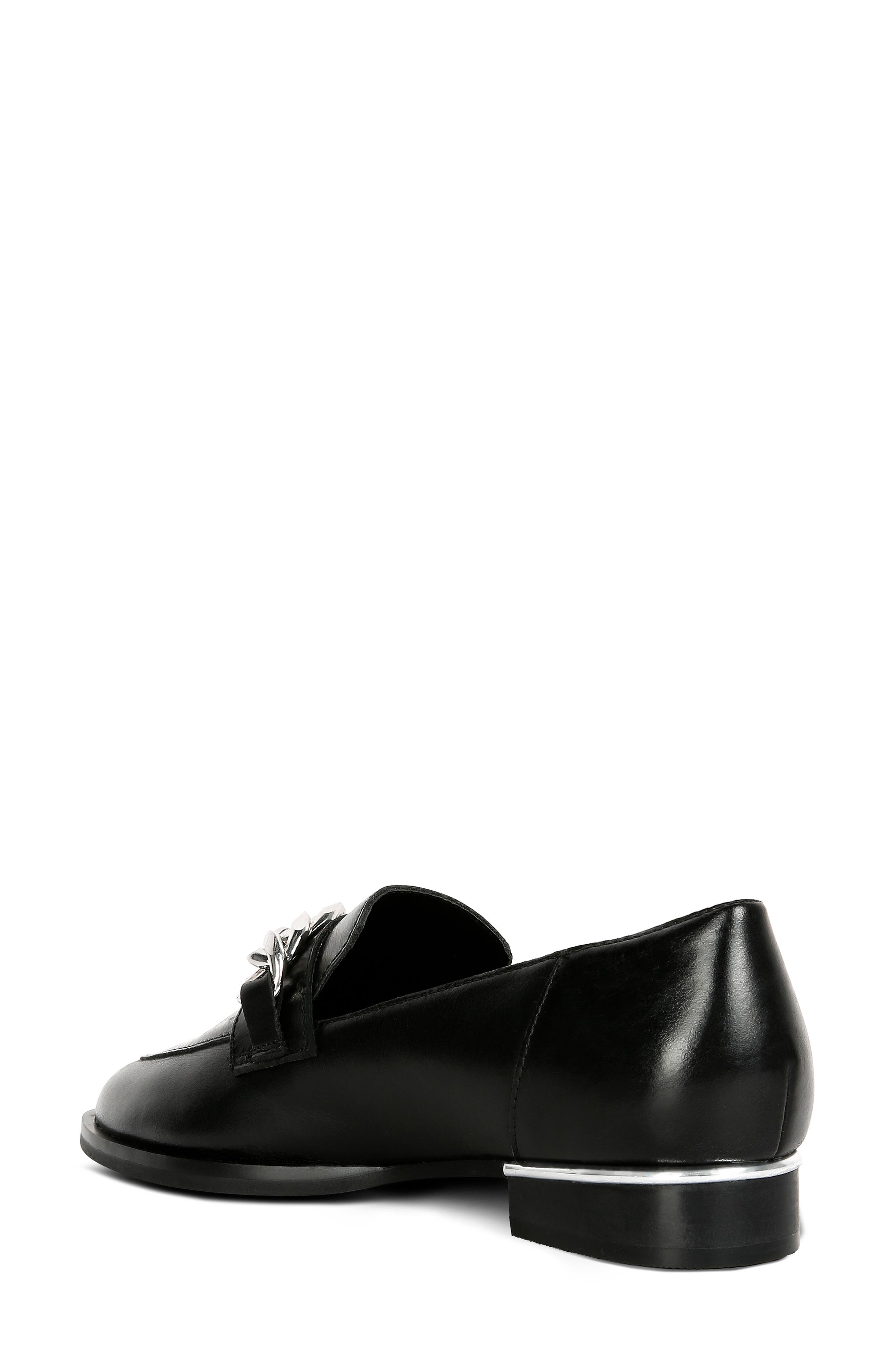 Rag & Co Pola Chain Bit Loafer, Alternate, color, Black
