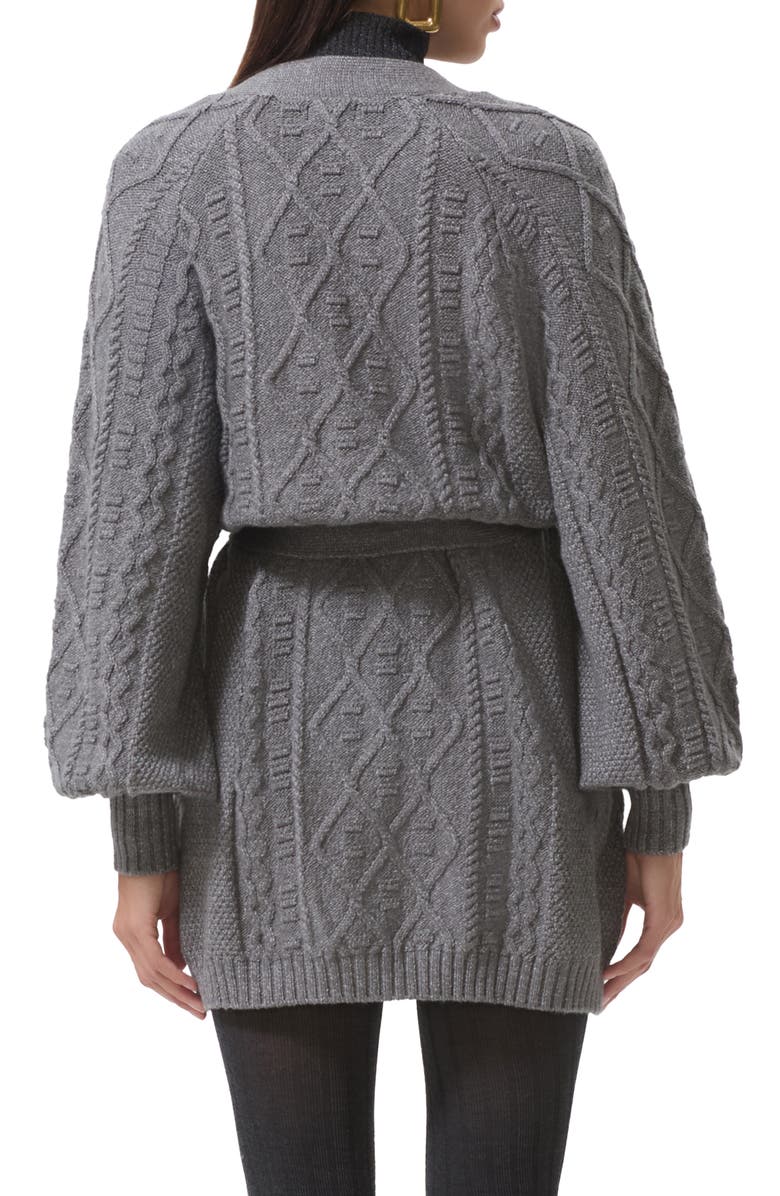 AFRM Bartow Longline Open Front Cardigan, Alternate, color, Heather Gray