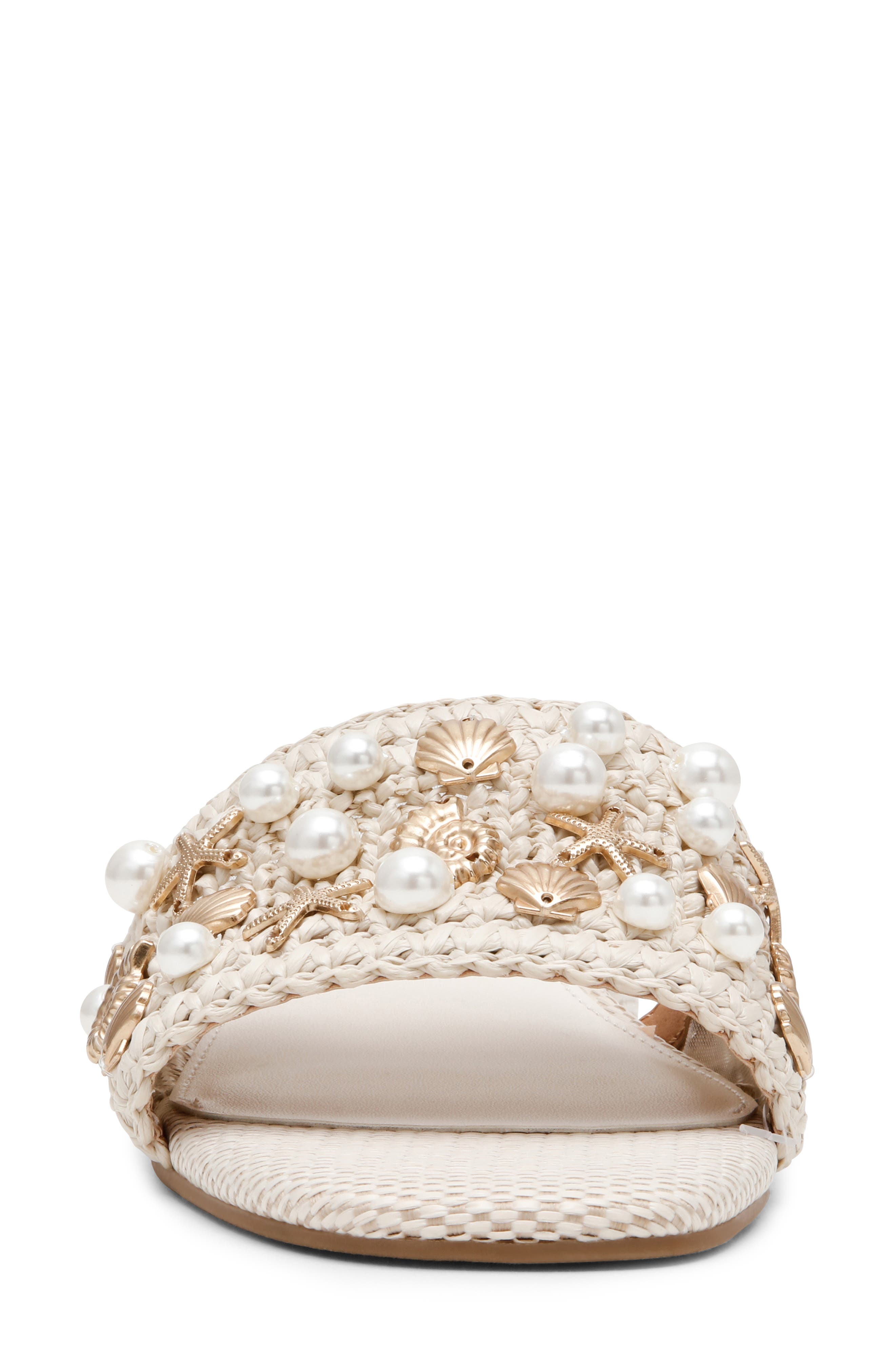 DV by Dolce Vita Nillian Embellished Slide Sandal, Alternate, color, Ivory