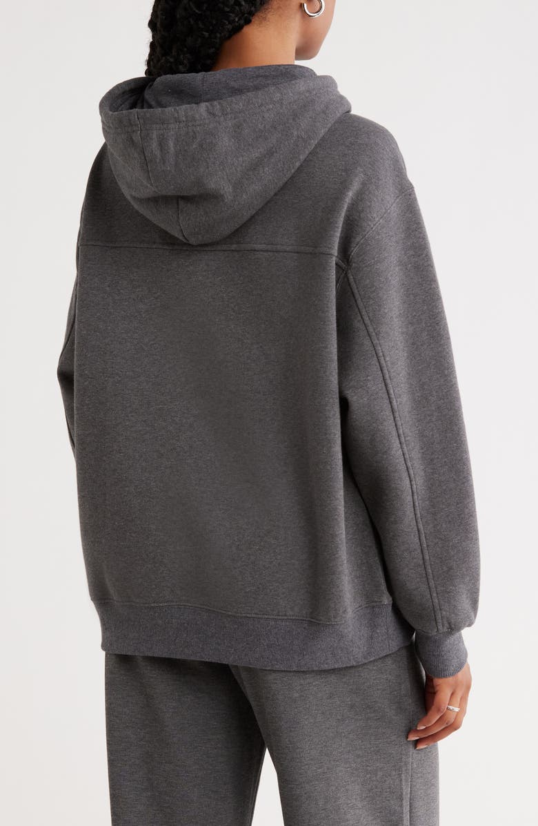 Abound Oversize Fleece Hoodie, Alternate, color, Grey Medium Charcoal Heather