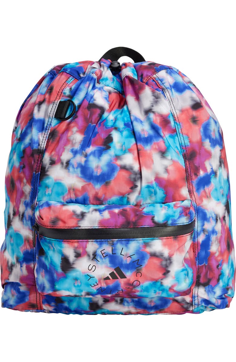 adidas by Stella McCartney Gym Sack Packable Backpack, Main, color, Blue Multi