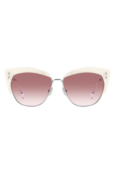 58mm Gradient Cat Eye Sunglasses