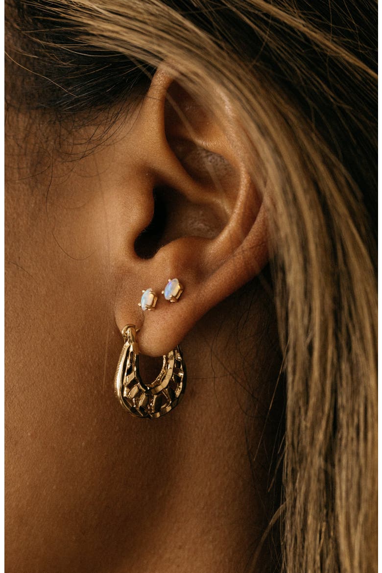 Louise Hoop Earrings, Alternate, color, GOLD